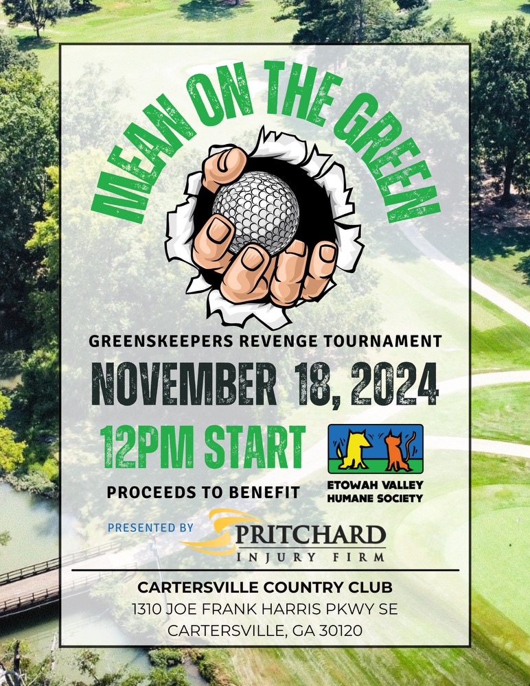 Mean on the Green Greenskeepers Revenge Golf Tournament Fundraiser for Etowah Valley Humane Society